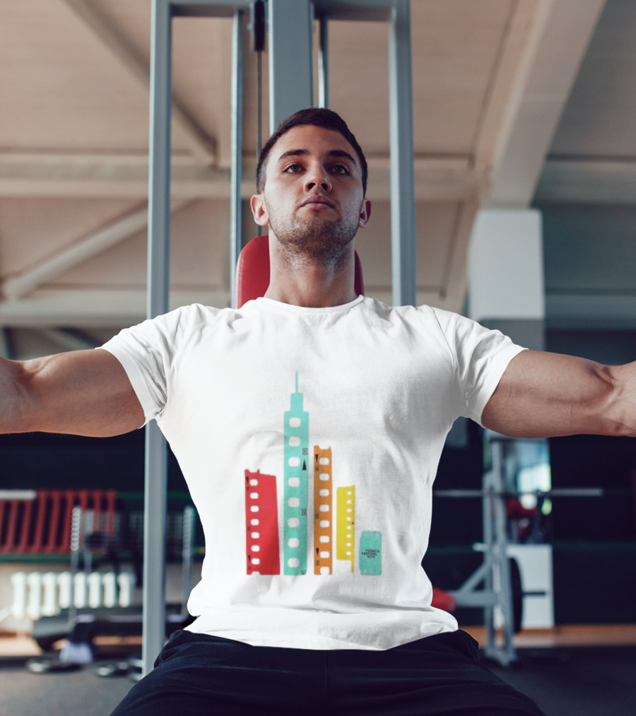 Tribeca Festival Kith 96 Film Reel Skyline New York City Architecture T-Shirt