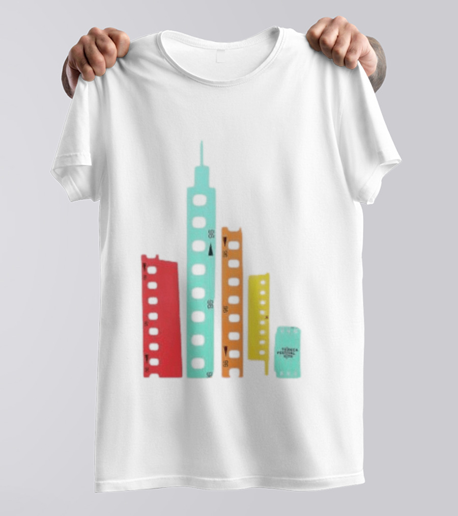 Tribeca Festival Kith 96 Film Reel Skyline New York City Architecture T-Shirt