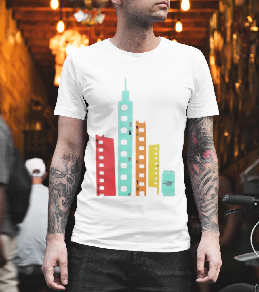 Tribeca Festival Kith 96 Film Reel Skyline New York City Architecture T-Shirt