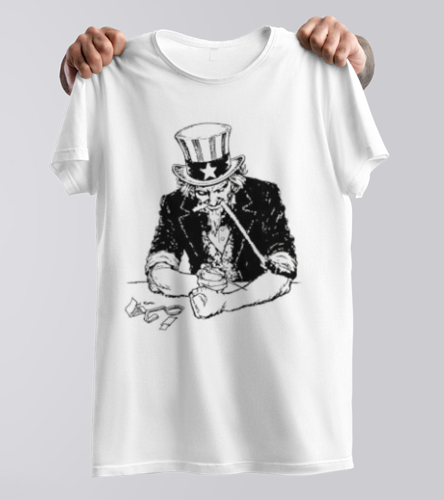 Uncle Sam Heroin Addiction Syringe Needle Dark T-Shirt