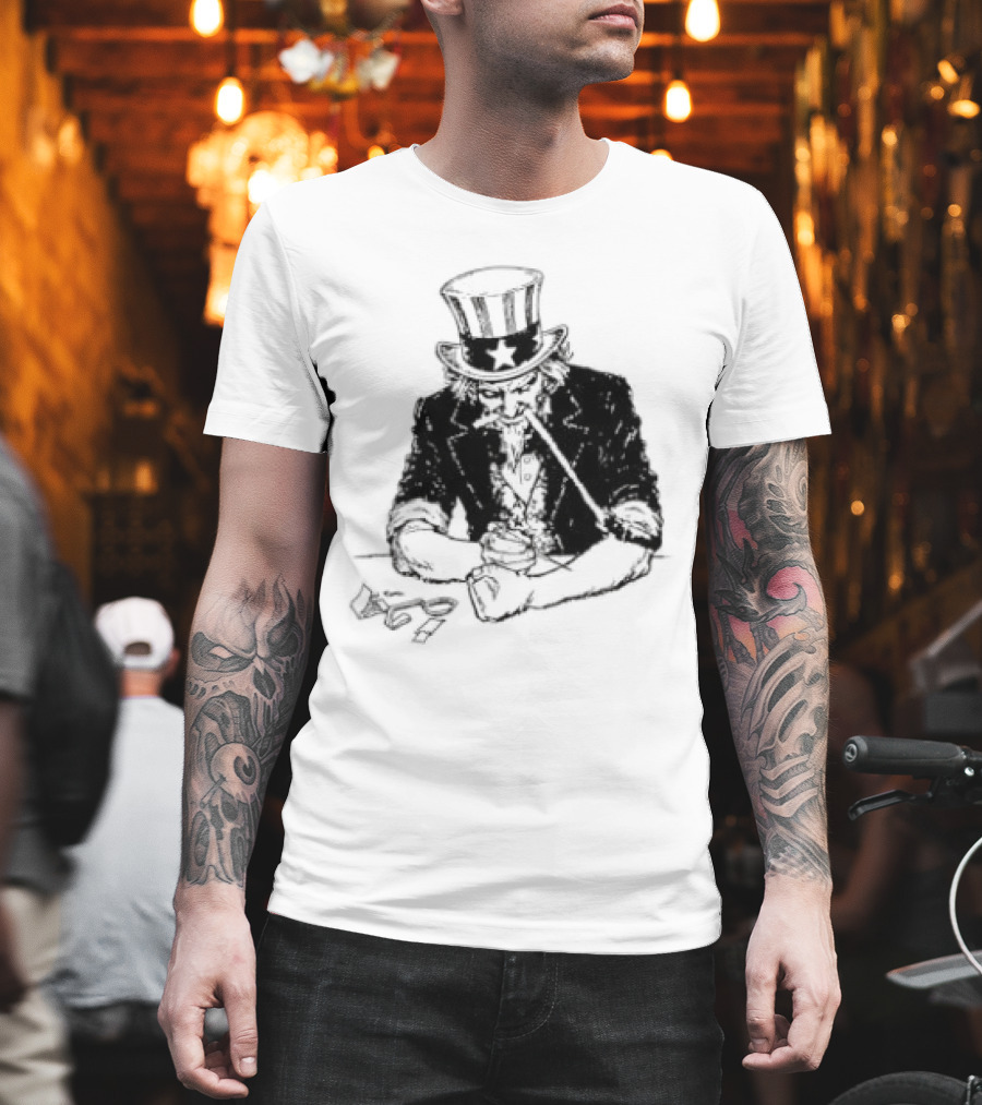 Uncle Sam Heroin Addiction Syringe Needle Dark T-Shirt