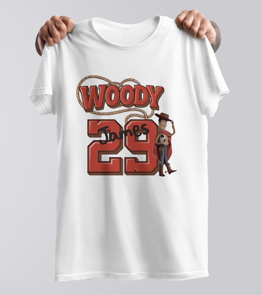 Woody James 29 Toy Story Sheriff Cowboy T-Shirt