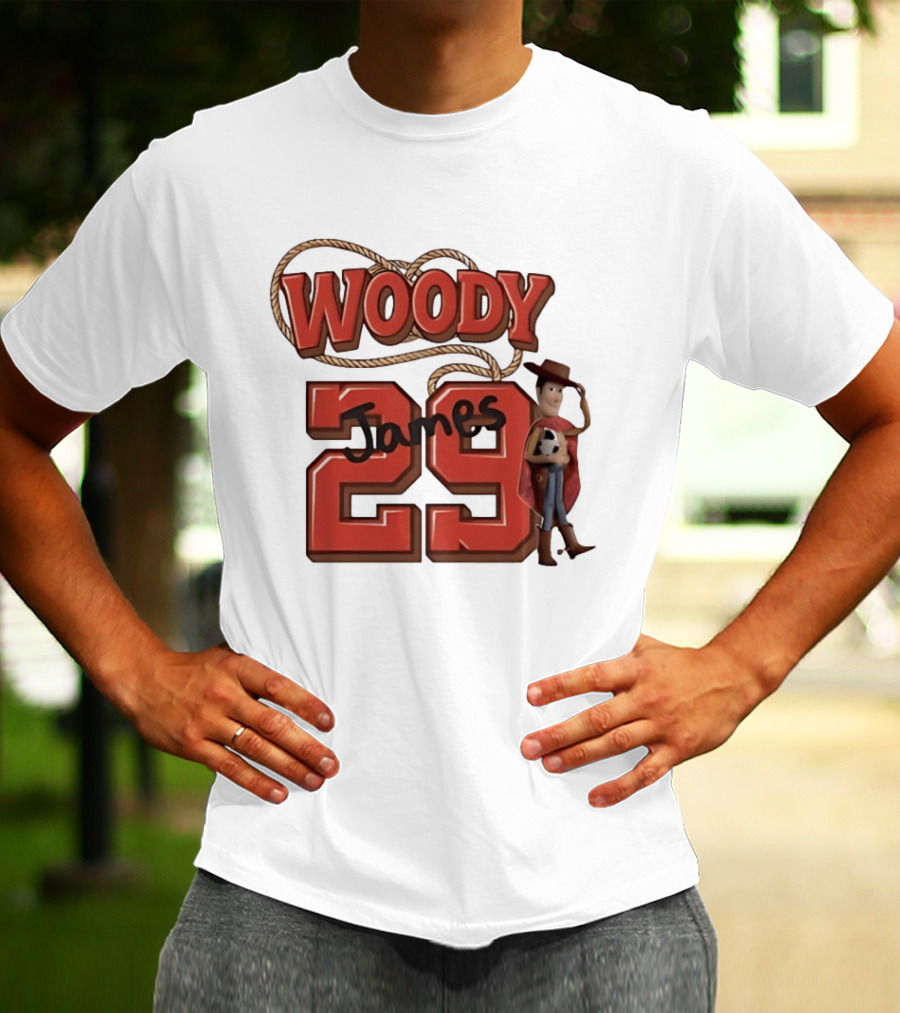 Woody James 29 Toy Story Sheriff Cowboy T-Shirt
