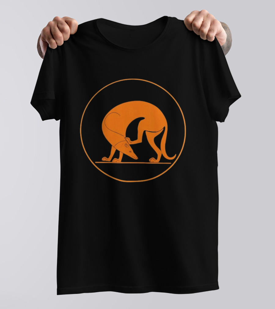 Ancient Greek Pottery Greyhound Dog Minimalist T-Shirt