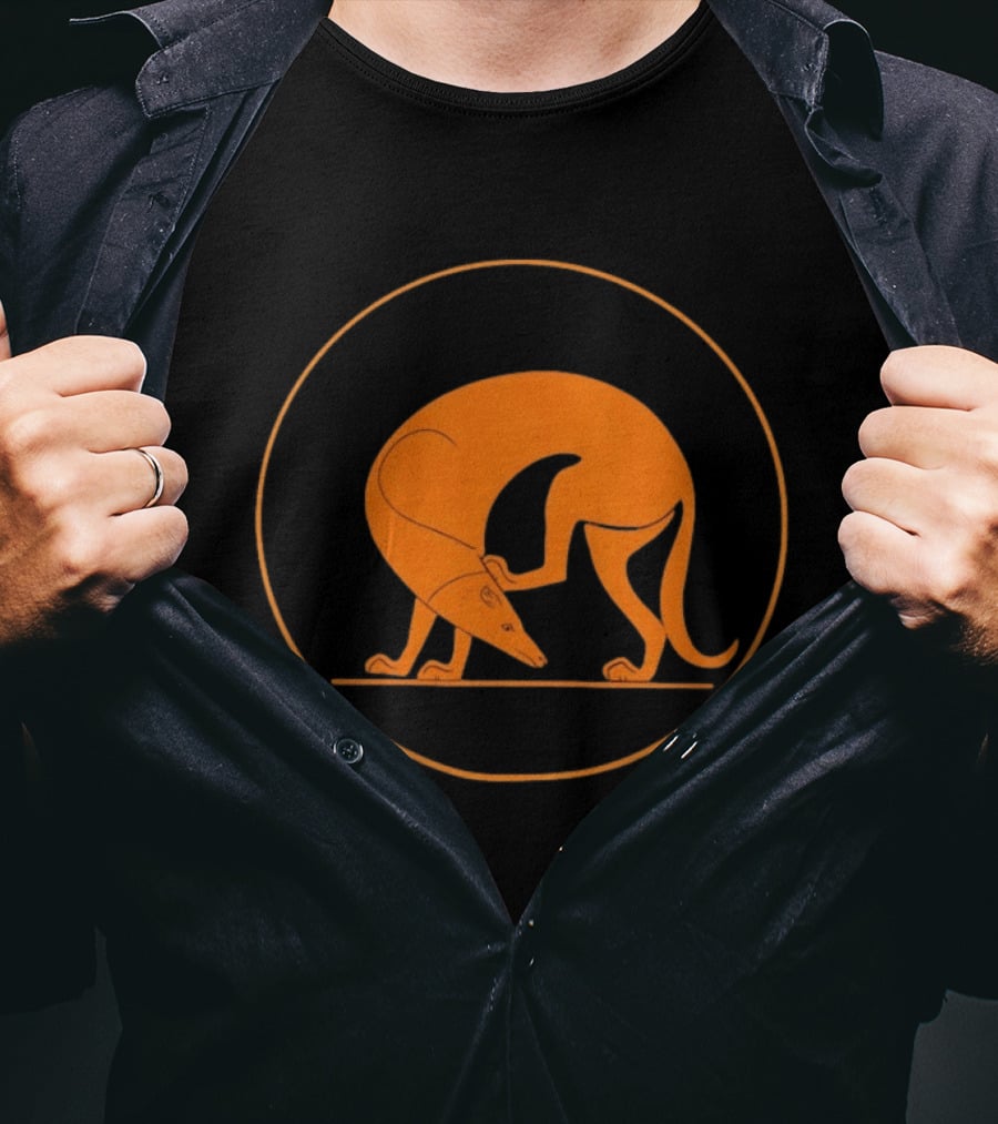 Ancient Greek Pottery Greyhound Dog Minimalist T-Shirt