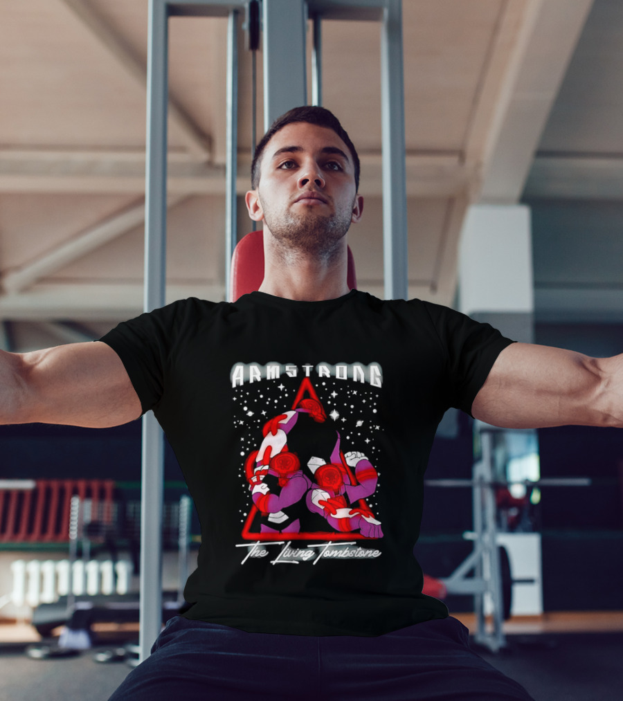 Armstrong The Living Tombstone Red Purple Robot Characters T-Shirt