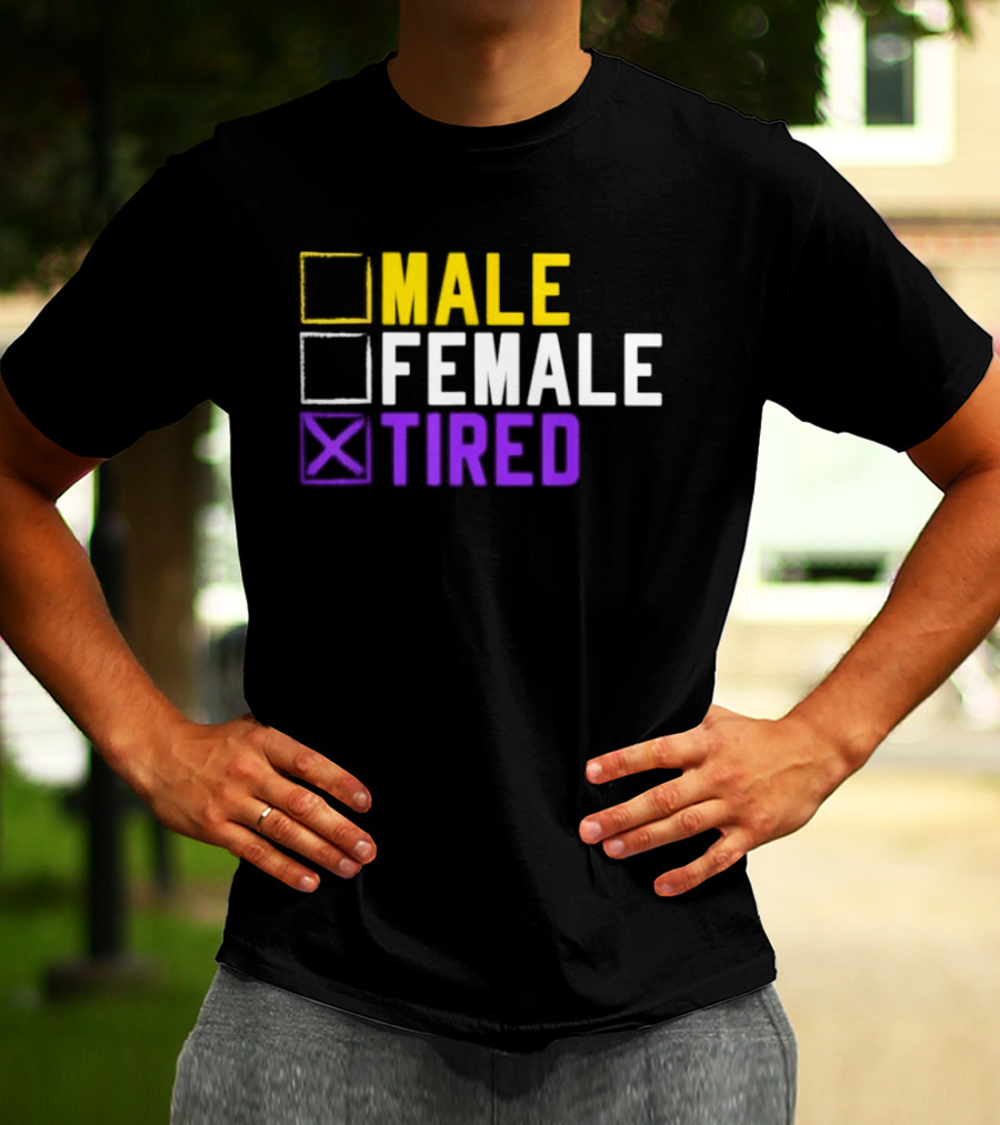 Asexual Transgender Non Binary Tired Gender Identity LGBT Pride T-Shirt