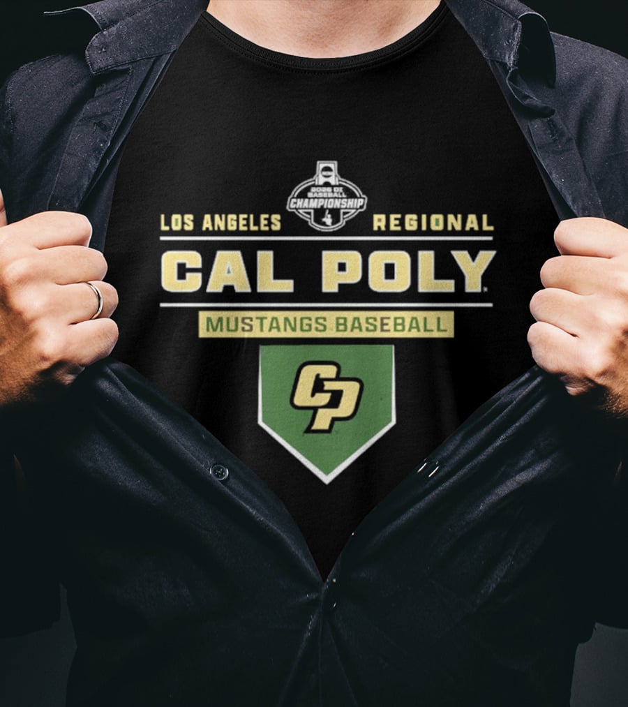 Cal Poly Mustangs Baseball 2026 Los Angeles Regional CP T-Shirt