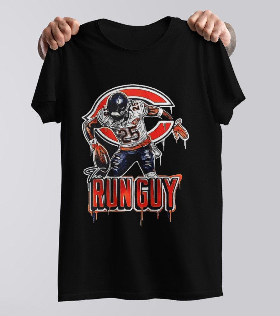 Chicago Bears 25 The Run Guy Travis Homer T-Shirt