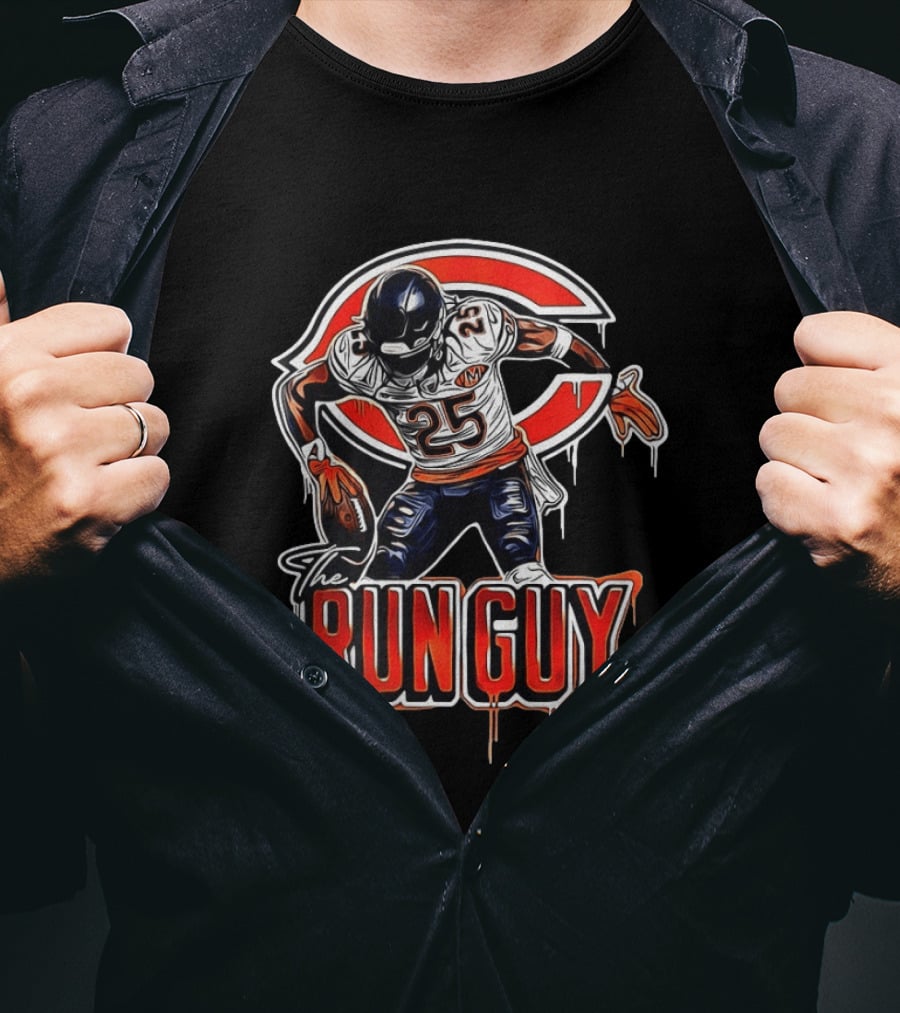 Chicago Bears 25 The Run Guy Travis Homer T-Shirt