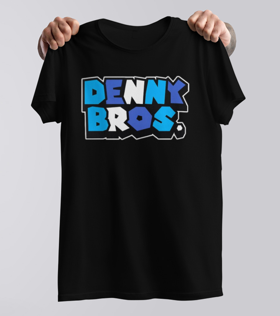 Denny Bros Bold Blue And White T-Shirt