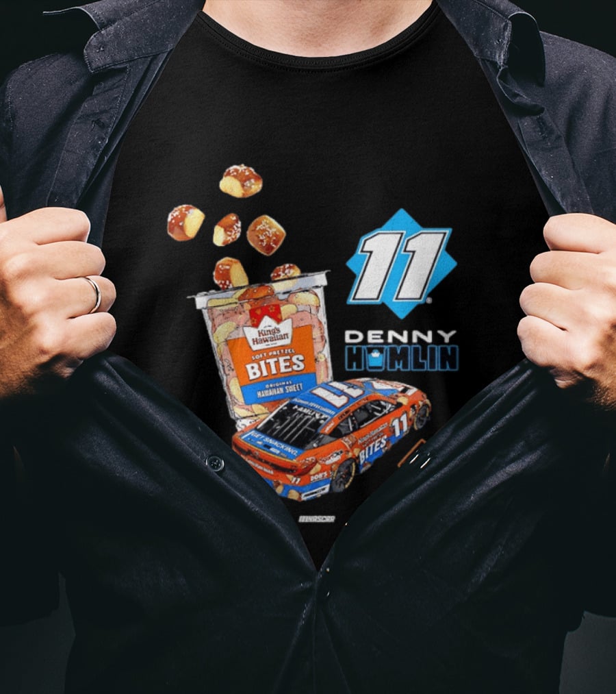Denny Hamlin 11 Kings Hawaiian Soft Pretzel Bites Joe Gibbs Racing NASCAR T-Shirt
