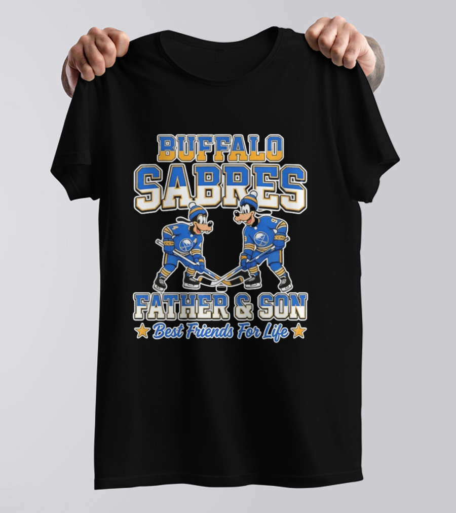 Buffalo Sabres Goofy Father And Son Best Friends For Life T-Shirt