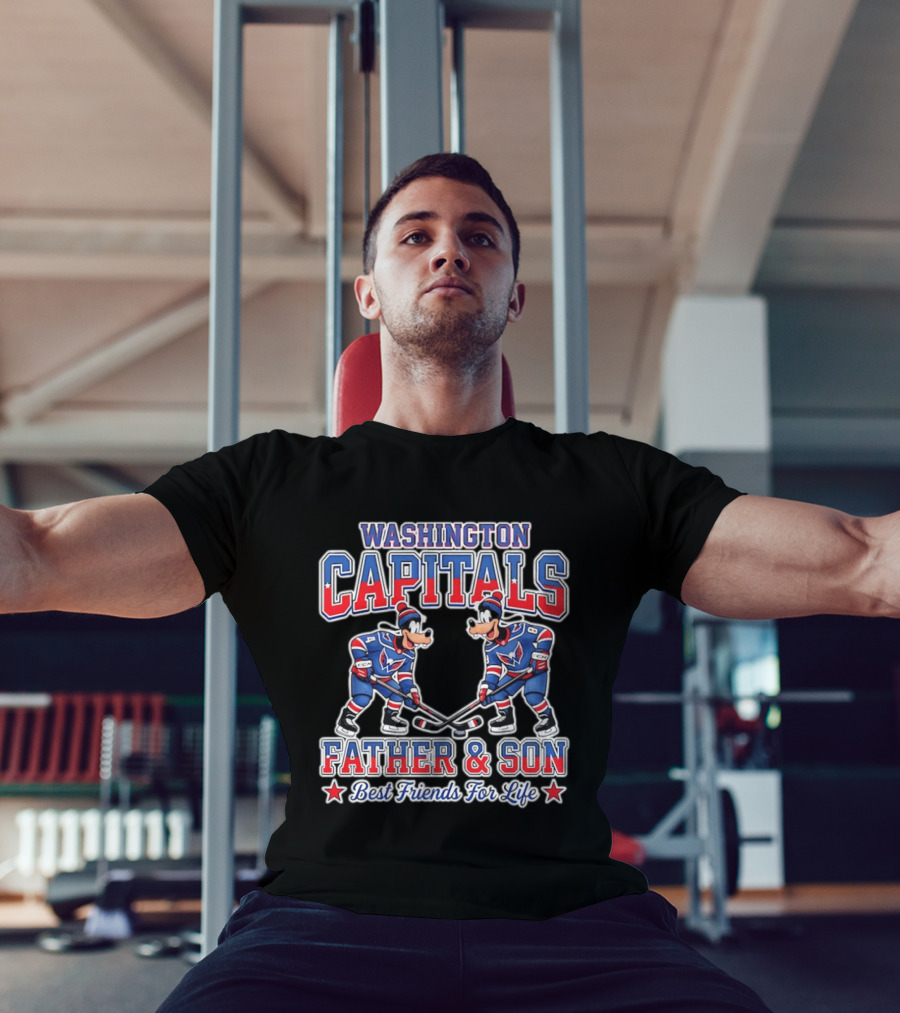 Washington Capitals Goofy Father And Son Best Friends For Life Disney Hockey T-Shirt