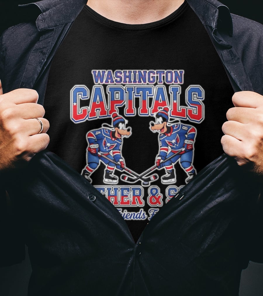 Washington Capitals Goofy Father And Son Best Friends For Life Disney Hockey T-Shirt