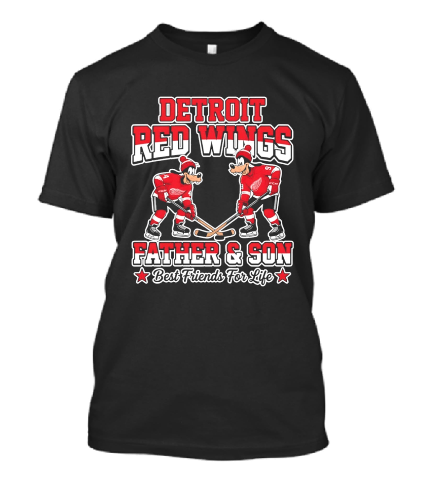 Detroit Red Wings Goofy Father Son Best Friends For Life T-Shirt