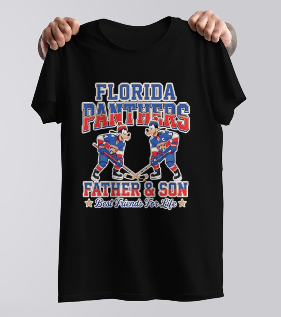 Florida Panthers Disney Goofy Father And Son Best Friends For Life T-Shirt