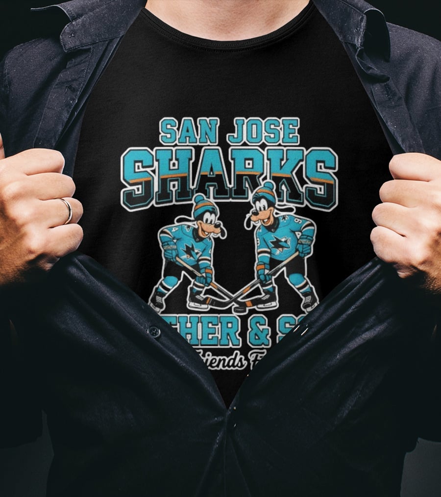 San Jose Sharks Disney Goofy Father And Son Best Friends For Life T-Shirt