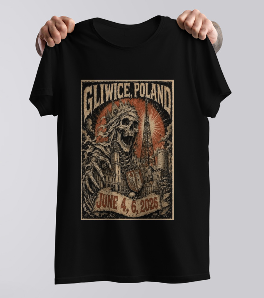 Gliwice Poland Skeleton Tower June 4 6 2026 Event T-Shirt
