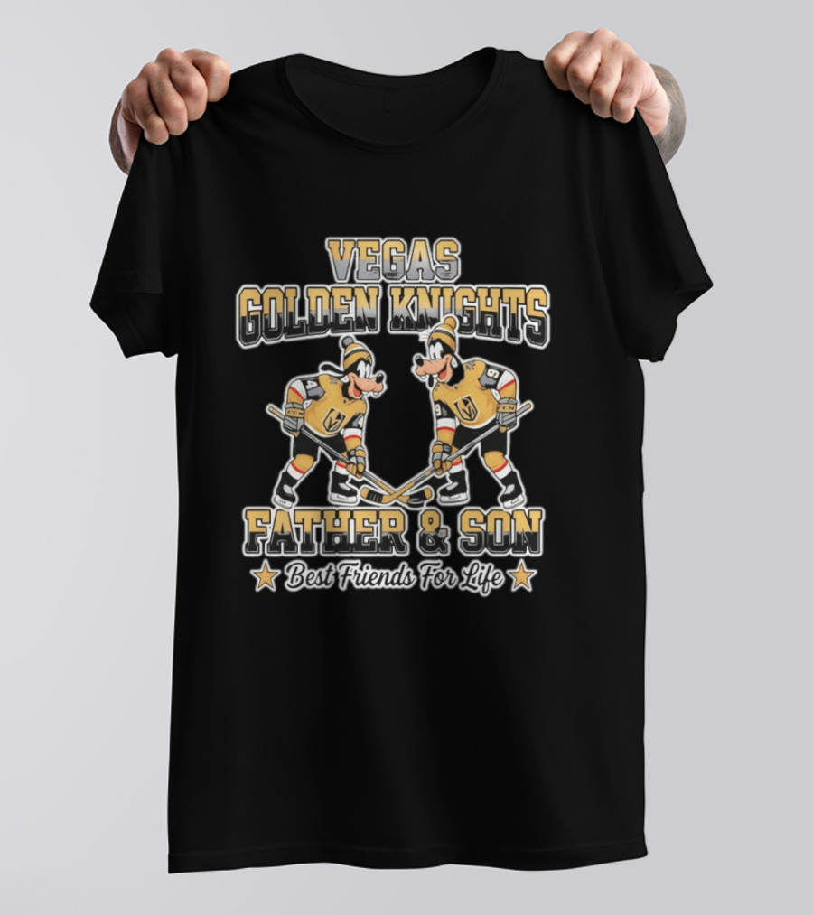 Vegas Golden Knights Goofy Father & Son Best Friends For Life T-Shirt