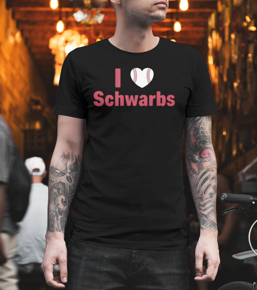 Philadelphia Phillies I Love Schwarbs Heart Baseball Kyle Schwarber MLB T-Shirt