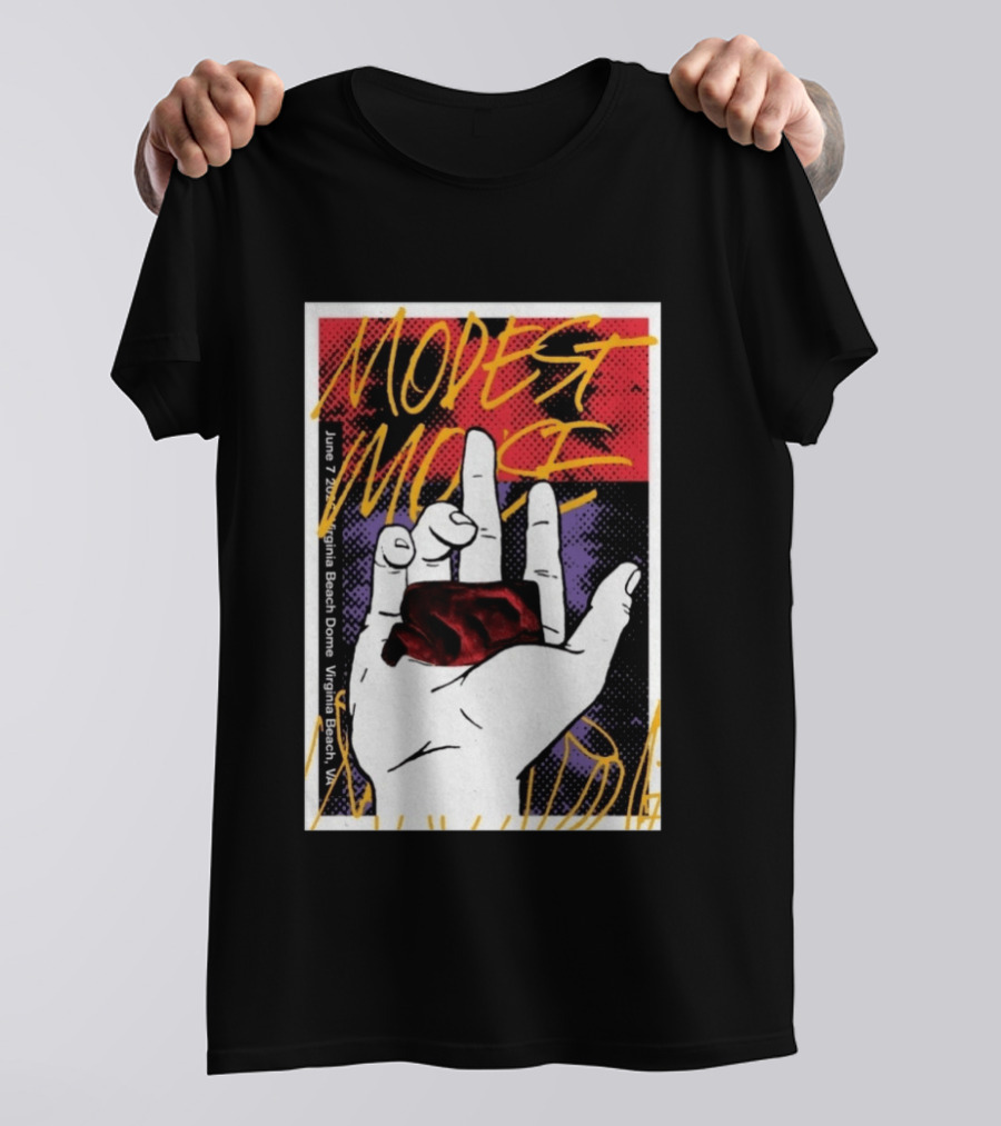 Modest Mouse June 7 2026 Virginia Beach Dome Hand T-Shirt