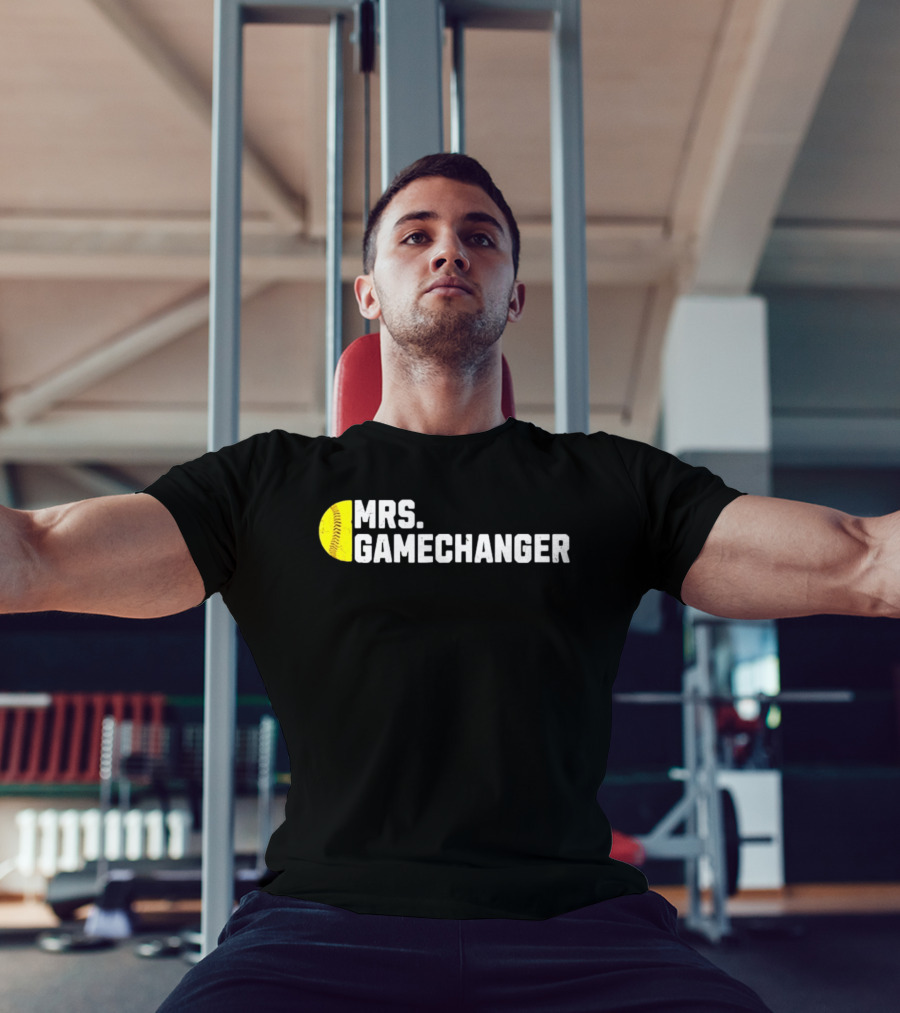 Mrs. Gamechanger Softball Baseball Enthusiast Athlete Lover Fitness Sports T-Shirt