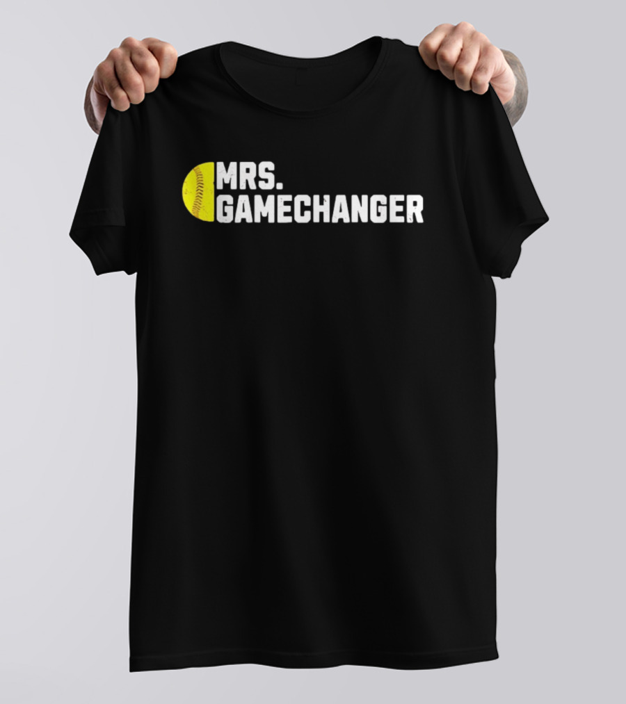 Mrs. Gamechanger Softball Baseball Enthusiast Athlete Lover Fitness Sports T-Shirt