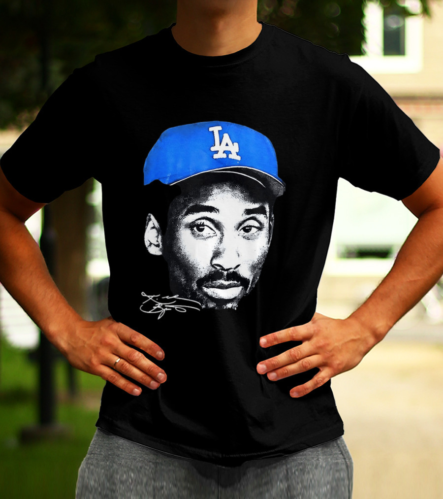 Kobe Bryant Iconic Los Angeles Dodgers LA Hat T-Shirt
