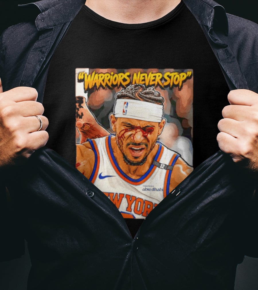 New York Knicks Josh Hart Warriors Never Stop Abu Dhabi Experience T-Shirt