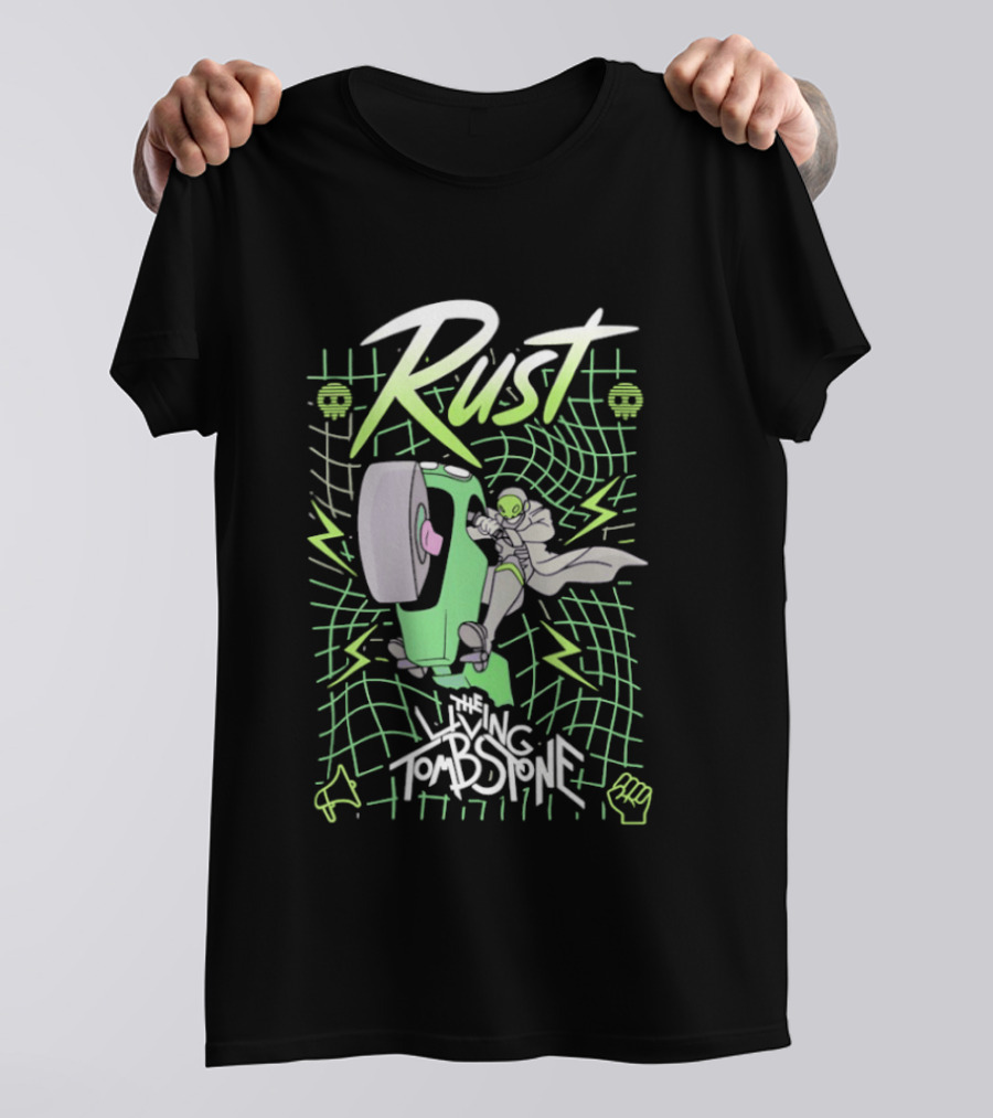 Rust The Living Tombstone Motorbike Adventure With Futuristic Neon T-Shirt