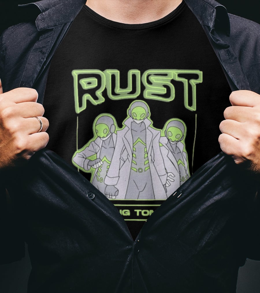Rust The Living Tombstone Futuristic Sci Fi Characters Music Band T-Shirt