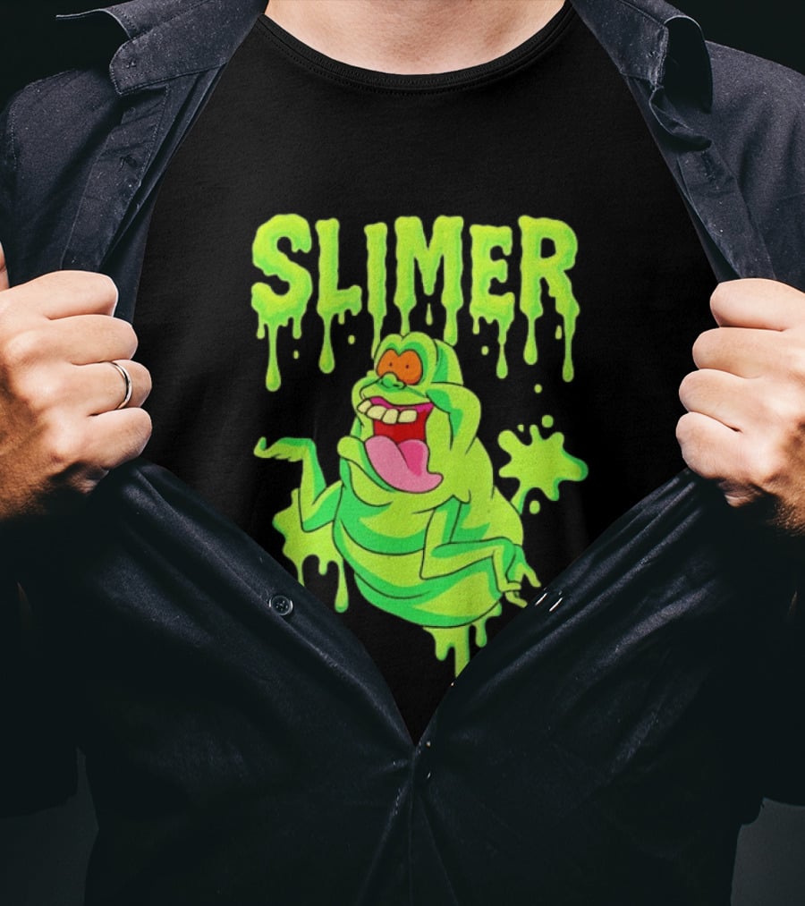Ghostbusters Slimer Green Ectoplasm Dripping Slime T-Shirt