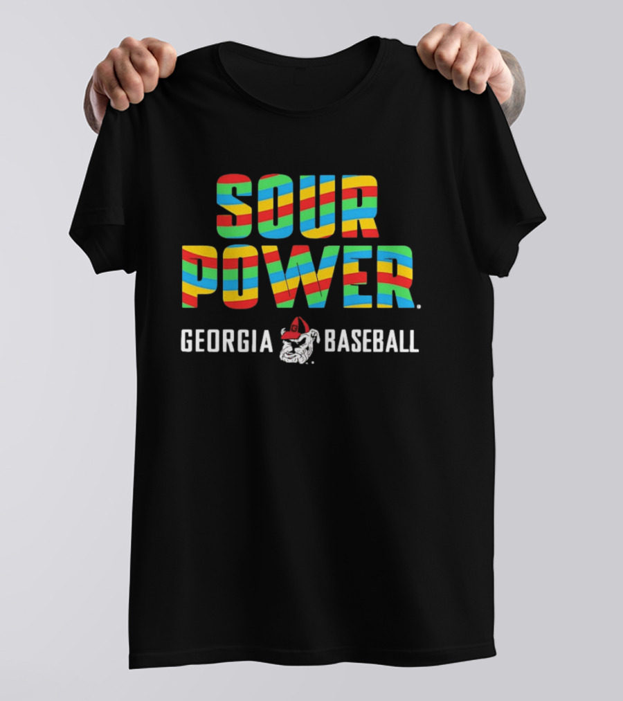 Sour Power Georgia Baseball Bulldog Candy T-Shirt