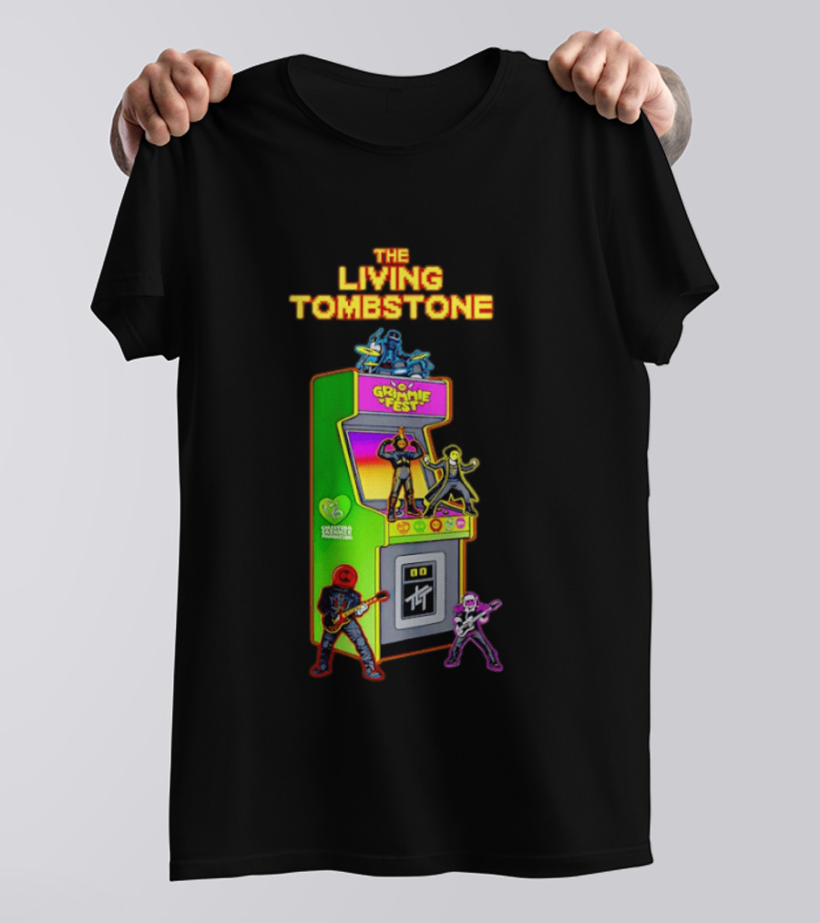 The Living Tombstone Grimmie Fest Christina Grimmie Foundation Arcade Cabinet T-Shirt
