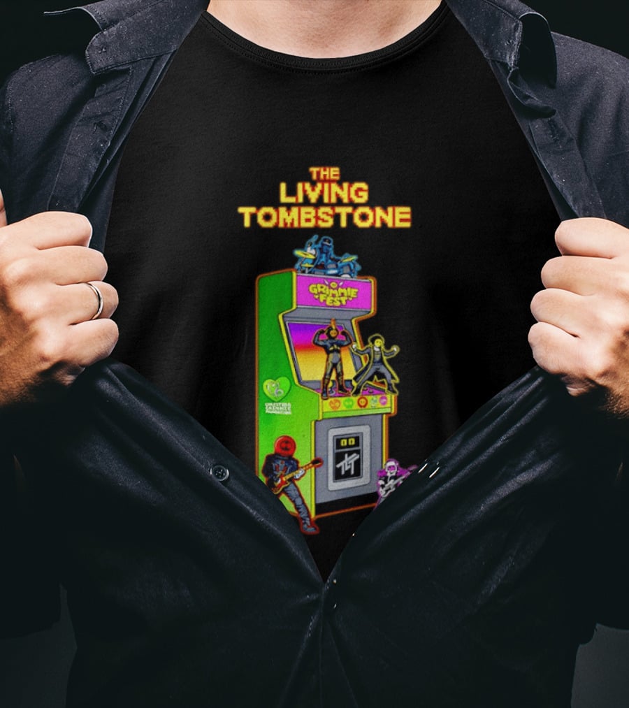 The Living Tombstone Grimmie Fest Christina Grimmie Foundation Arcade Cabinet T-Shirt
