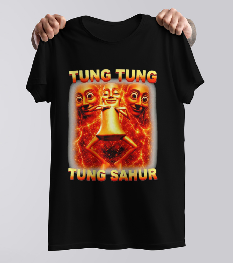 Tung Tung Tung Sahur Meme Brainrot Viral Image T-Shirt