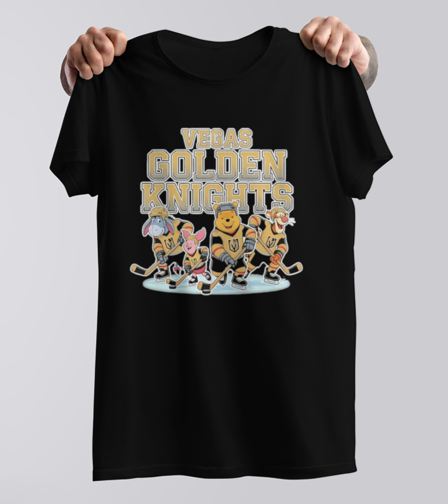 Winnie The Pooh Disney Vegas Golden Knights Hockey NHL 2026 T-Shirt