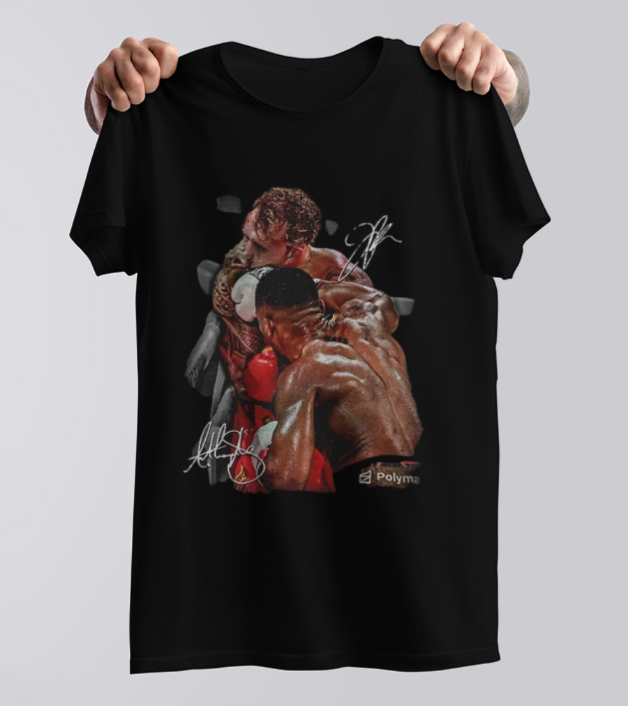 Anthony Joshua KO Jake Paul Signature Moment With Autographs T-Shirt