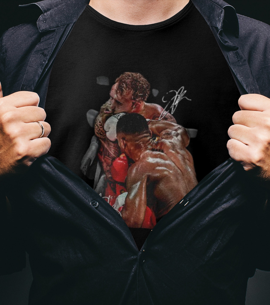 Anthony Joshua KO Jake Paul Signature Moment With Autographs T-Shirt