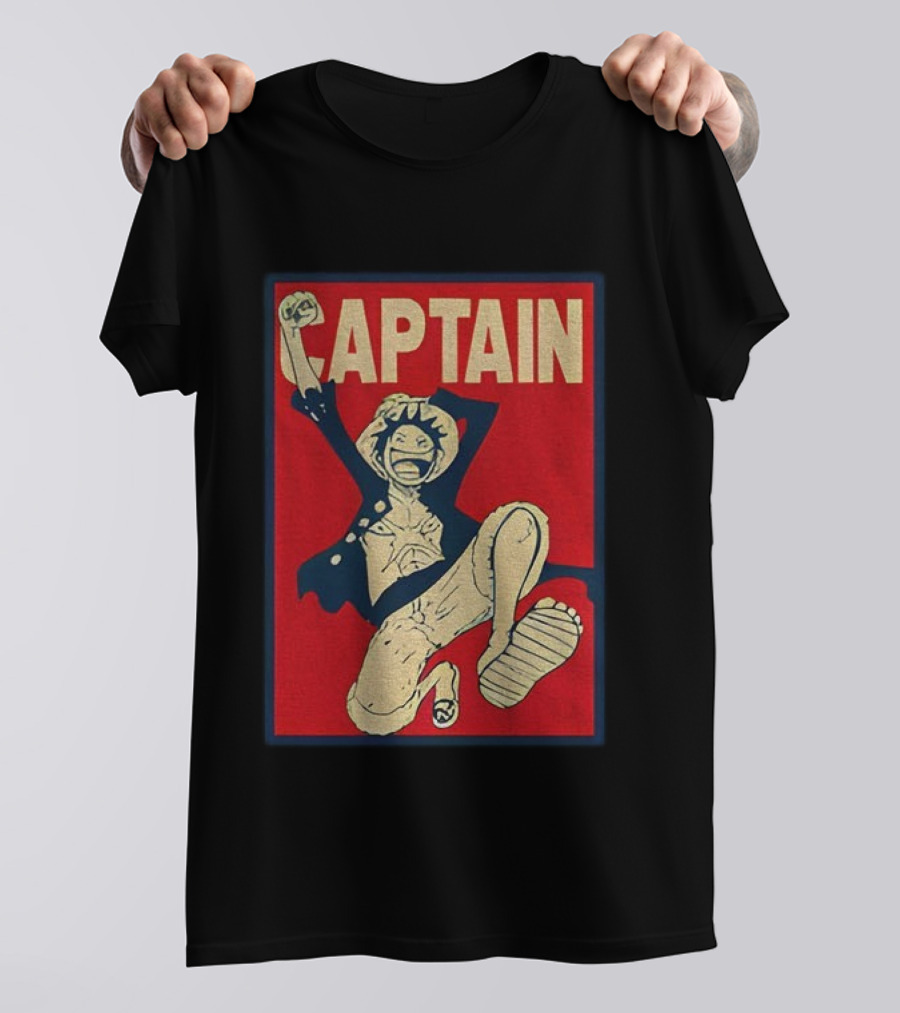 Captain Monkey D Luffy Anime Fan Favorite Adventure Series Hero Design T-Shirt