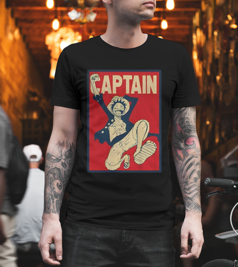 Captain Monkey D Luffy Anime Fan Favorite Adventure Series Hero Design T-Shirt