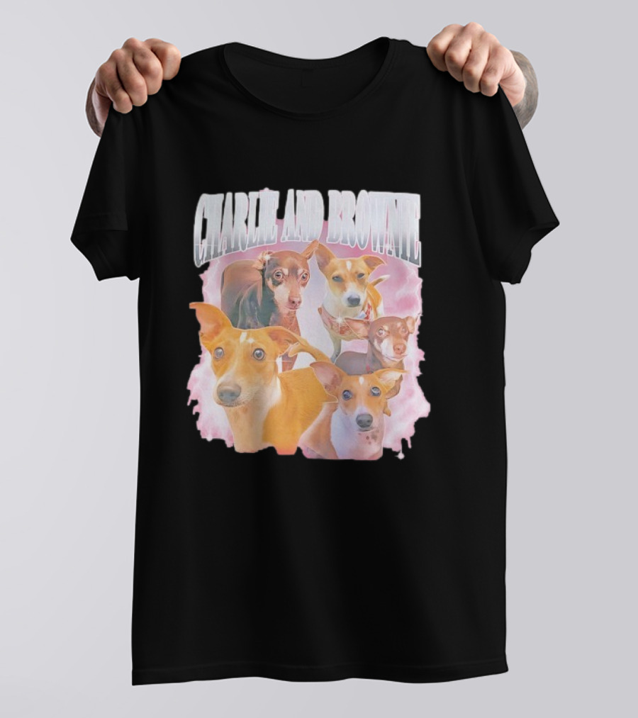Charlie And Brownie Cute Dog Compilation T-Shirt