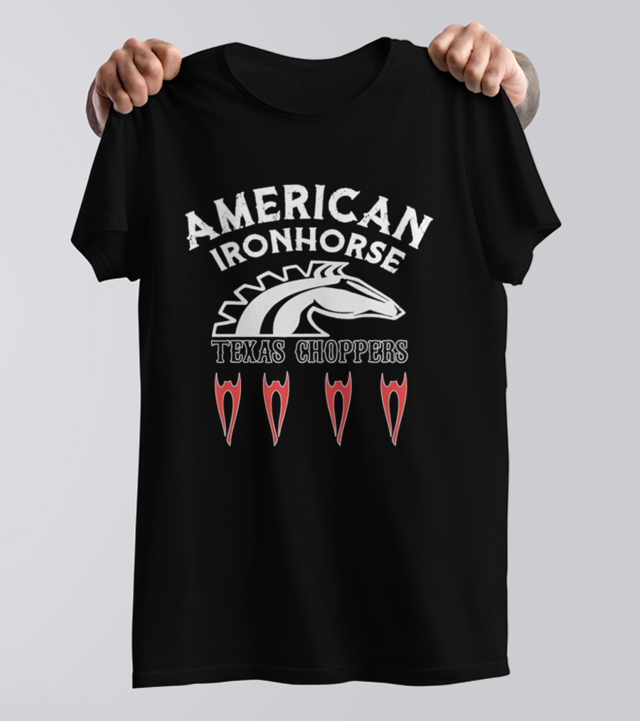 American IronHorse Texas Choppers Red Details T-Shirt