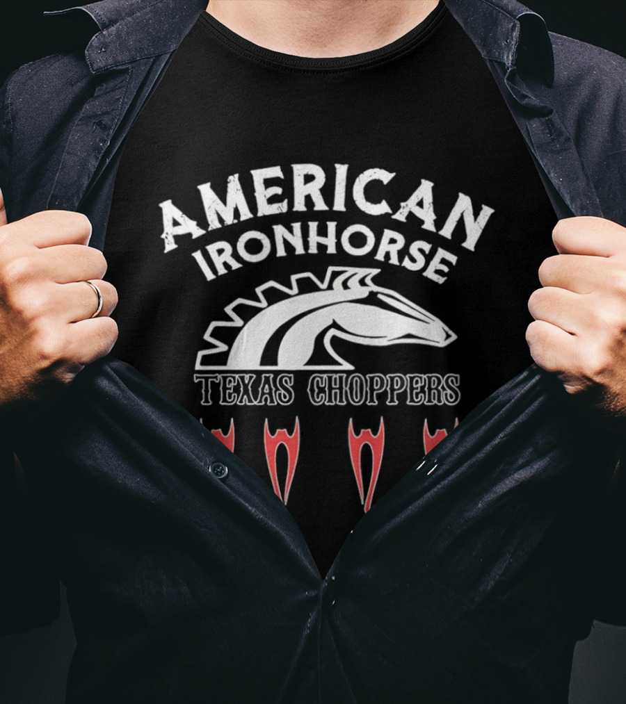 American IronHorse Texas Choppers Red Details T-Shirt