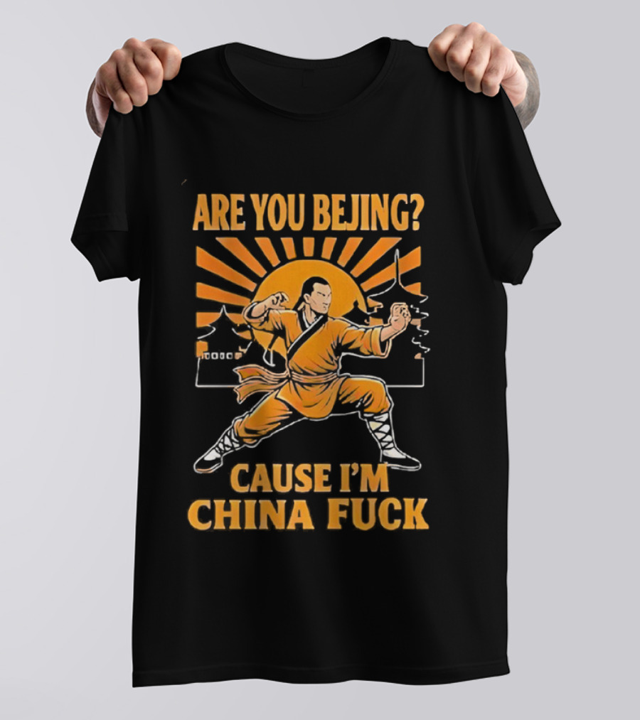 China Kung Fu Humor Are You Beijing Cause I'm China Martial Arts Joke T-Shirt