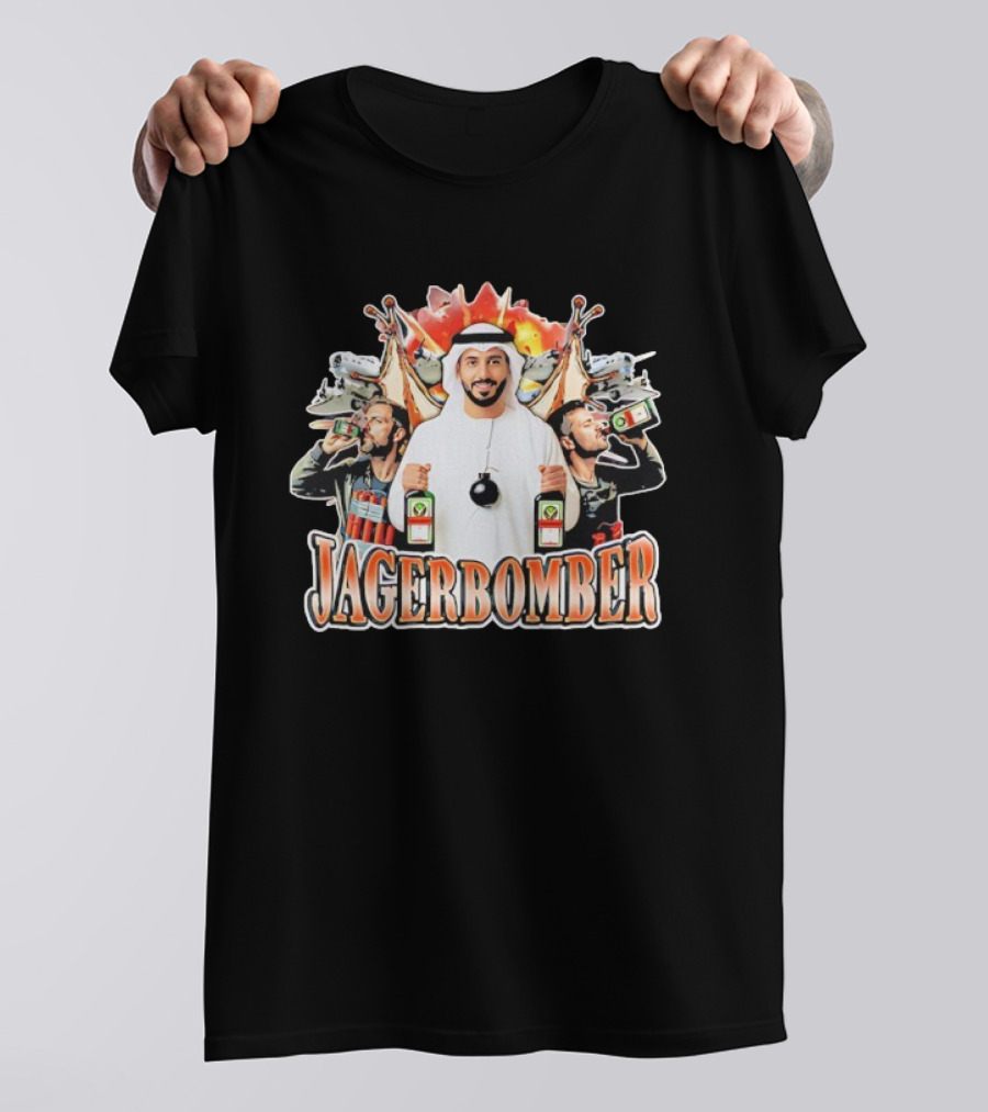 Jagerbomber Drinking Humor Explosive Fun With Jagermeister References T-Shirt