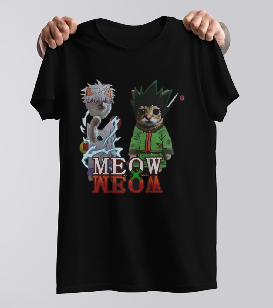 MeowxMeow HxH GonxKillua Cat Anime Parody T-Shirt