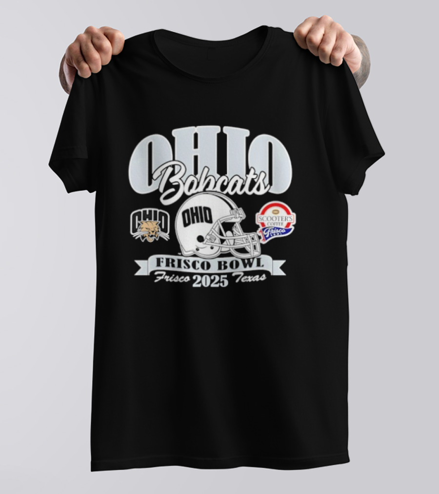 Ohio Bobcats Frisco Bowl 2025 Helmet Theme T-Shirt