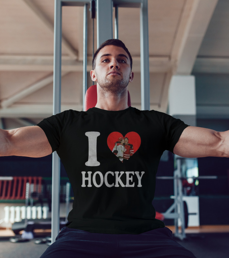 Ilya Rozanov Shane Hollander I Love Hockey Rivalry T-Shirt